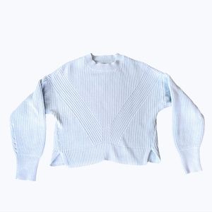 Abercrombie & Fitch Knit Cropped Sweater, Blue Small